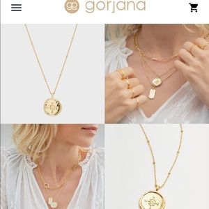 Nwt Gorjana Compass Coin Necklace 